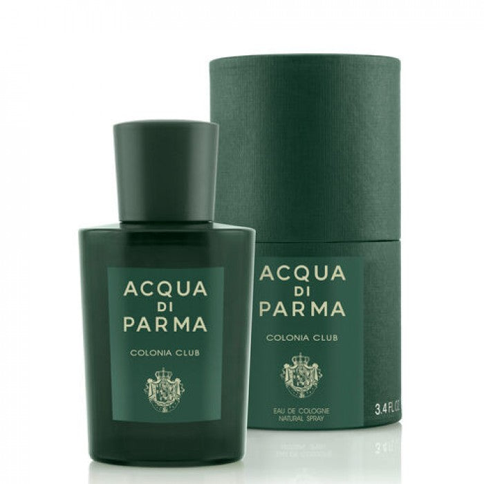 Мъжки и женски парфюм Acqua di Parma Colonia Club EDC, елегантна бутилка и дизайн на опаковката.