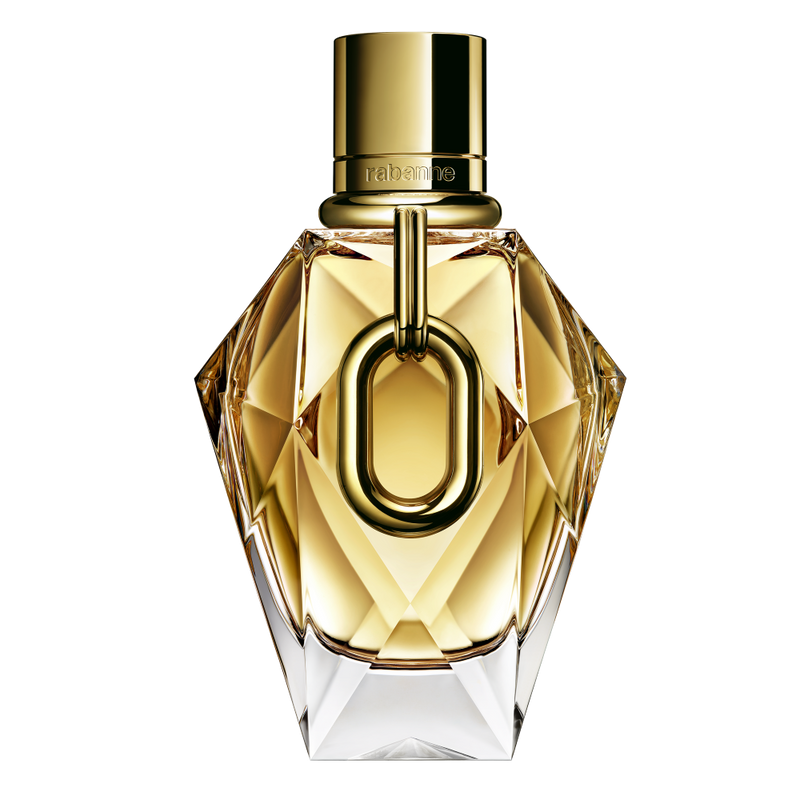 Paco Rabanne Million Gold EDP парфюмна вода за жени, златист флакон, елегантен дизайн и ароматични нотки.