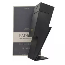 Тестер на парфюмна вода за мъже Carolina Herrera Bad Boy Le Parfum EDP, излят в стъклена бутилка с черен дизайн.