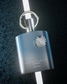 Мъжки парфюм Afnan Supremacy in Heaven EDP, елегантна парфюмна вода с ароматни нотки, изображение на флакона на парфюма.