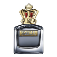 Мъжка тоалетна вода Jean Paul Gaultier Scandal Pour Homme EDT, флакон с аромат за мъже, изправен на бял фон