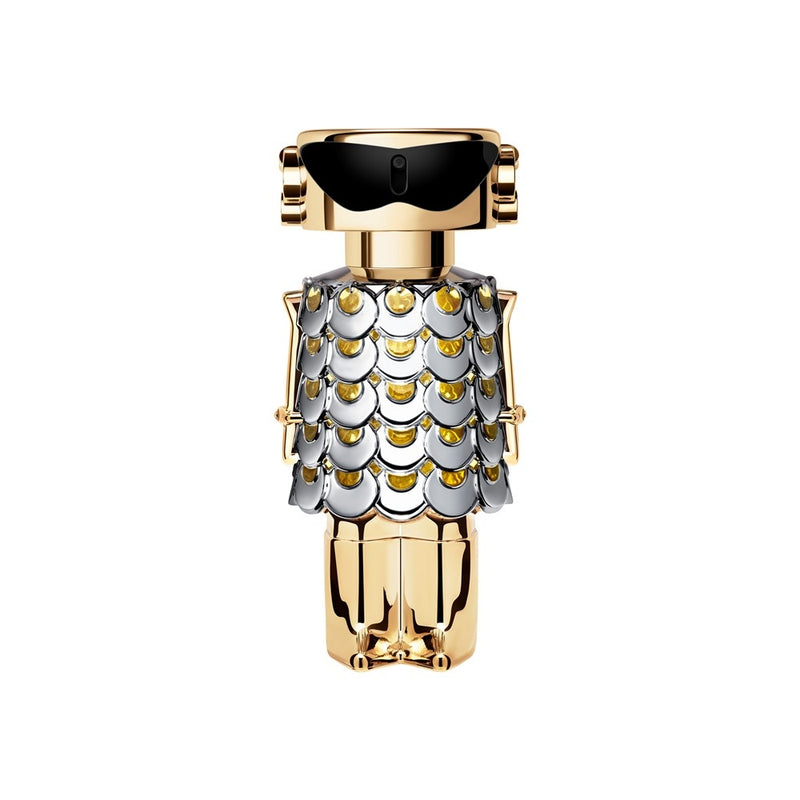 Парфюмна вода Rabanne Fame EDP за жени, изящен флакон на Paco Rabanne, с апетитен дизайн и елегантен външен вид.