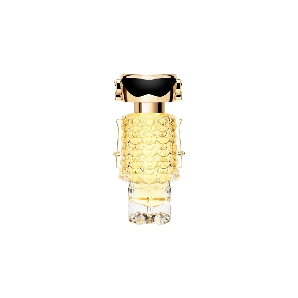 Paco Rabanne Fame EDP парфюмна вода за жени, бутилка с модерна опаковка и ароматичен дизайн, видима в изображението.