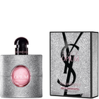 Парфюмна вода за жени YSL Black Opium Glitter EDP с бляскав дизайн и черна бутилка Saint Laurent.