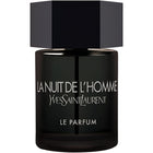 ЕDP парфюмна вода за мъже Saint Laurent La Nuit de L’Homme, бутилка с тъмна розова опаковка и елегантен дизайн