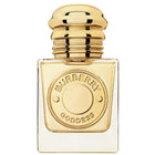 Парфюмна вода Burberry Goddess EDP за жени, флакон с елегантен дизайн и златисти оттенъци, излъчваща лукс и стил.
