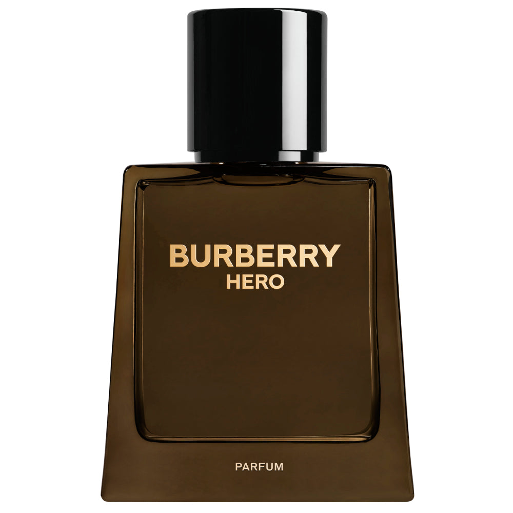 Парфюм за мъже Burberry Hero с елегантен флакон и ароматна нотка, подходящ за мъже, излъчващ стил и увереност.
