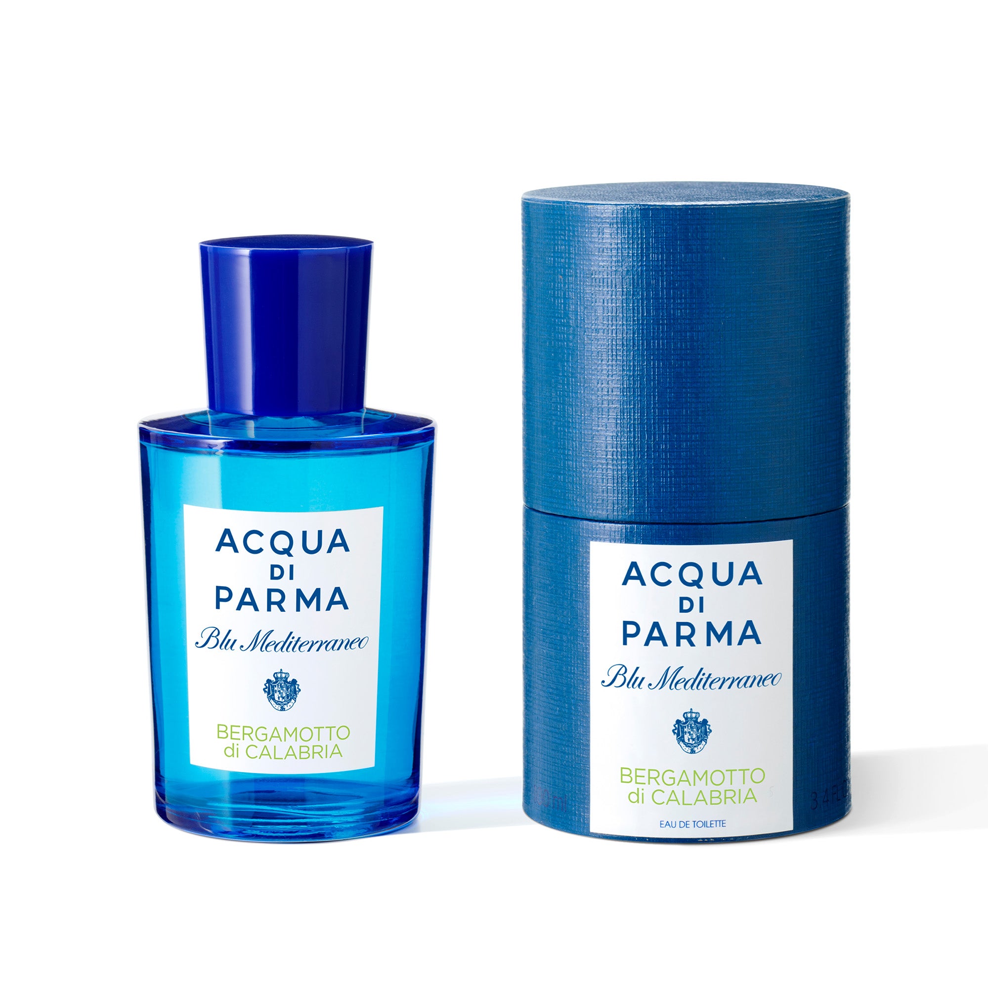 Унисекс парфюм Acqua di Parma Blu Mediterraneo Bergamotto di Calabria EDT с ярък цитрусов аромат, показан в елегантна опаковка