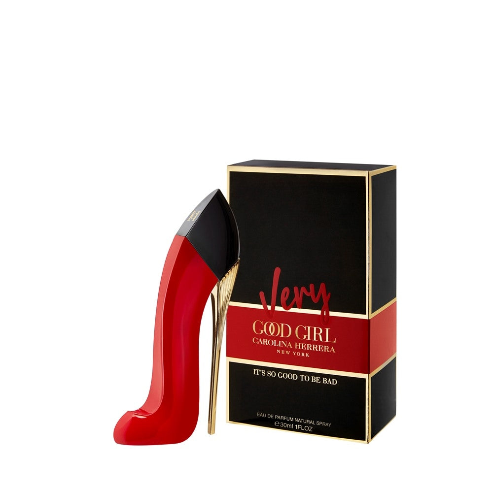 Каролина Херера Very Good Girl EDP парфюмна вода за жени, бутилка с червен цвят и елегантен дизайн