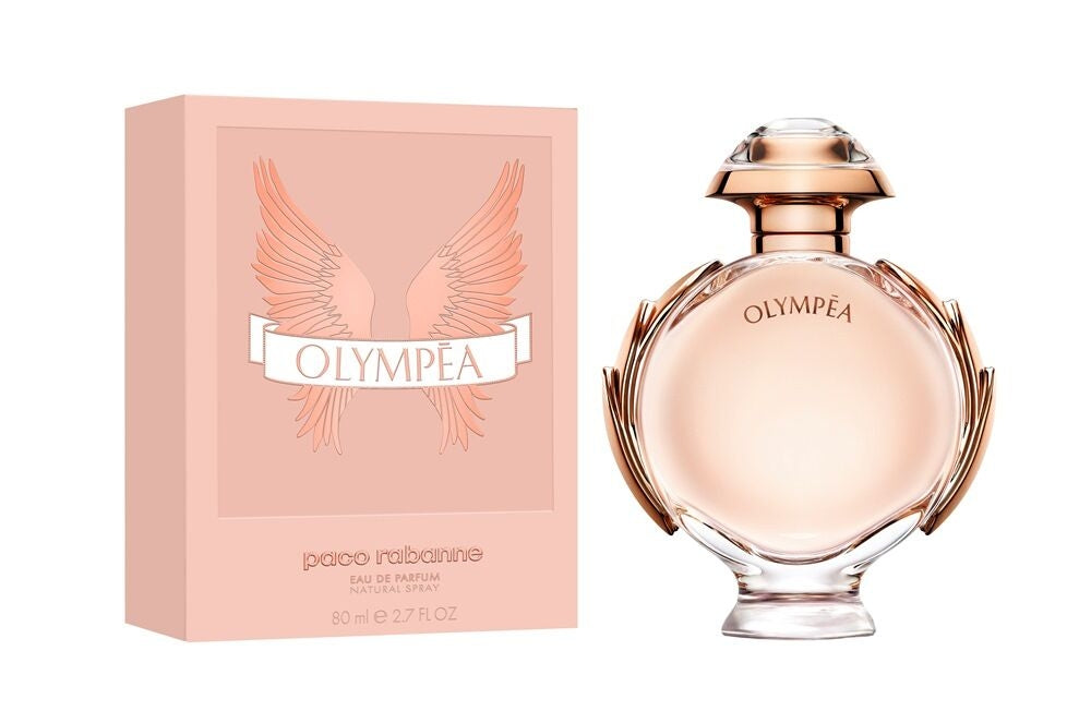 Парфюмна вода Paco Rabanne Olympéa EDP за жени, елегантен флакон с аромат, изразяващ свежест и женственост.