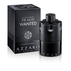 Azzaro The Most Wanted Intense EDP парфюмна вода за мъже, бутилка с елегантен дизайн и аромат в изображението.
