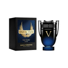 Парфюмна вода Paco Rabanne Invictus Victory Elixir EDP за мъже, бутилка и дизайн на флакон.