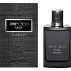 Тоалетна вода Jimmy Choo Man Intense EDT за мъже, бутилка със стилен дизайн и ароматни нотки, показана на изображението.