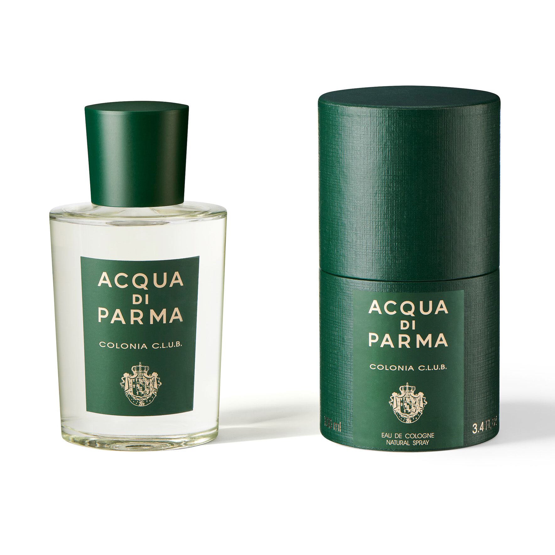 Ароматна опаковка на мъжки одеколон Acqua di Parma Colonia C.L.U.B. EDC за мъже, изящен дизайн и елегантна бутилка.