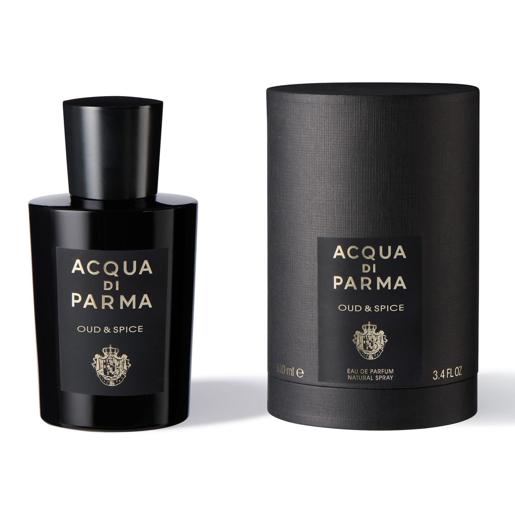 Парфюмна вода Acqua di Parma Oud & Spice EDP за мъже, бутилка с изискителен дизайн и ориенталски аромат.