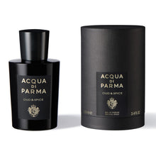 Парфюмна вода Acqua di Parma Oud & Spice EDP за мъже, бутилка с изискителен дизайн и ориенталски аромат.