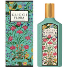 Парфюмна вода за жени Gucci Flora Gorgeous Jasmine EDP с флакон и цветен дизайн, изразяващ елегантност и свежест.