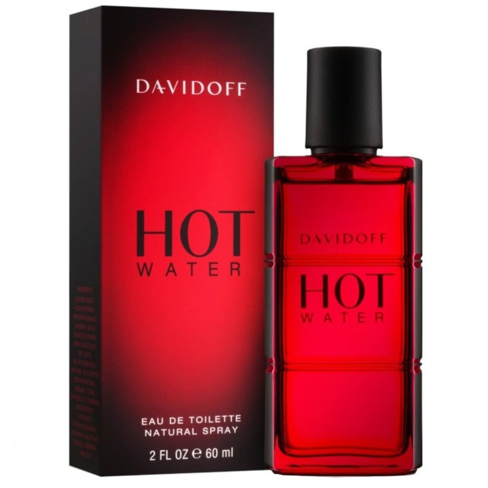 Тоалетна вода за мъже Davidoff Hot Water EDT, свеж и ароматен парфюм в прозрачна бутилка.