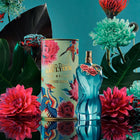 Парфюмна вода Jean Paul Gaultier La Belle Paradise Garden EDP за жени, елегантен флакон с цветен дизайн.