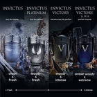 Парчюмна вода Paco Rabanne Invictus Victory Elixir EDP за мъже, флакон с елегантен дизайн и ароматна течност.