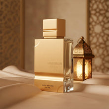 Ал Хармайн Amber Oud Gold Edition EDP унисекс парфюмна вода с златен флакон и аромат на ориенталски дървесни нотки.