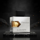 Ал Харaмайн L'Aventure EDP мъжки парфюмна вода с дървесни и цитрусови нотки, в елегантна опаковка.
