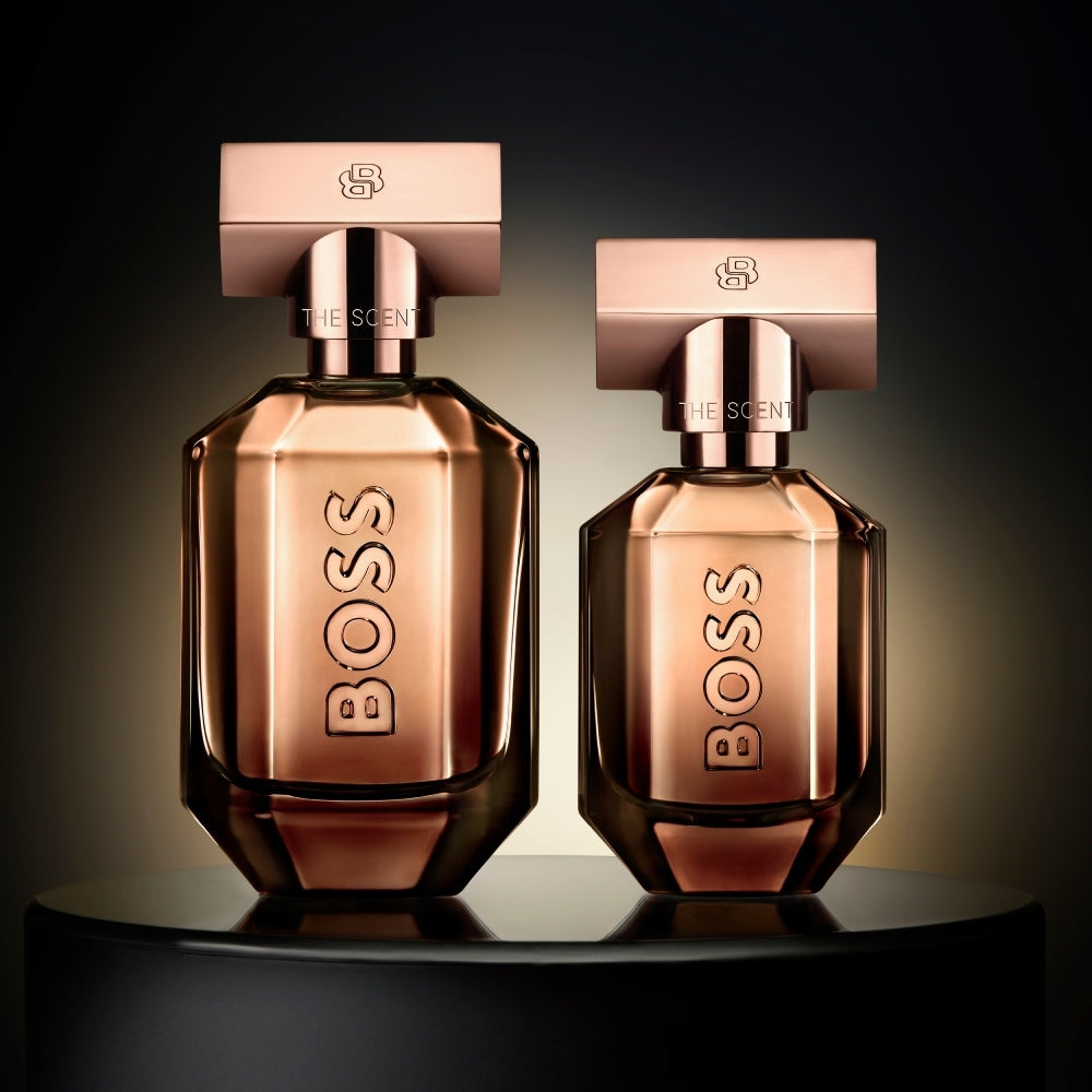 Хюго Бос Парфюм за жени Boss The Scent Le Parfum, елегантна бутилка и ароматна композиция.