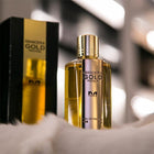 Mancera Gold Prestigium EDP тестер, унисекс парфюмна вода с изискан аромат, показана бутилка с златен дизайн.