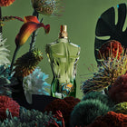 ЕDP парфюмна вода за мъже Jean Paul Gaultier Le Beau Paradise Garden, бутилка с аромат и дизайн, изображение.