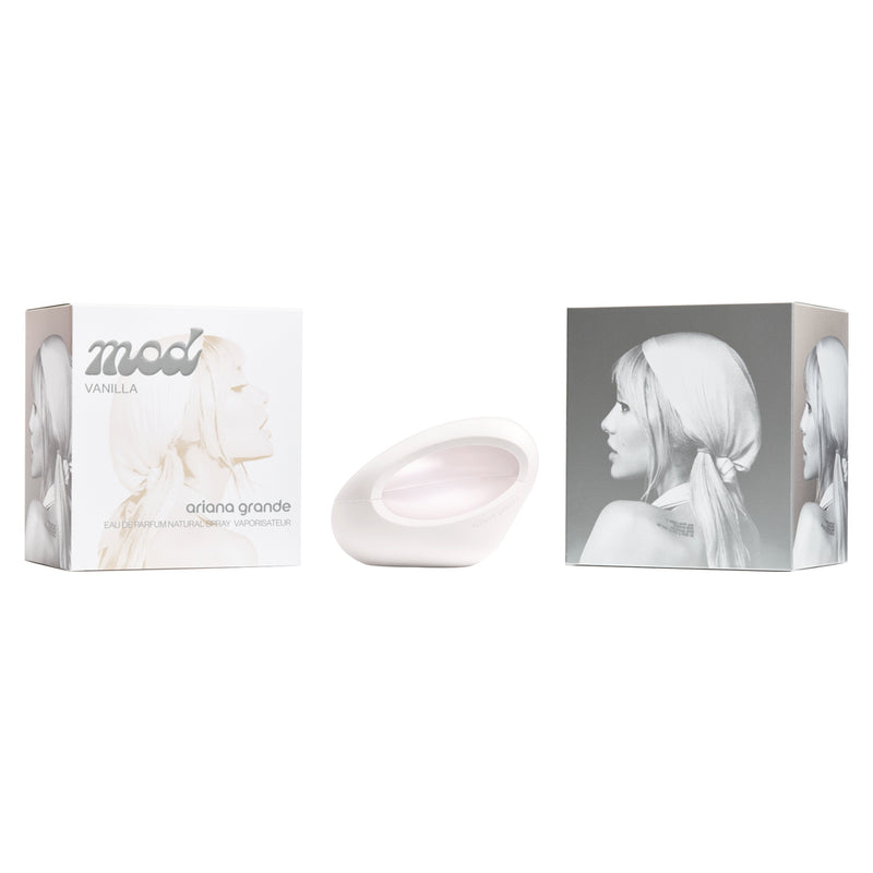 Парфюмна вода Ariana Grande Mod Vanilla EDP за жени, бутилка с флакон и дизайн, ароматна и елегантна.