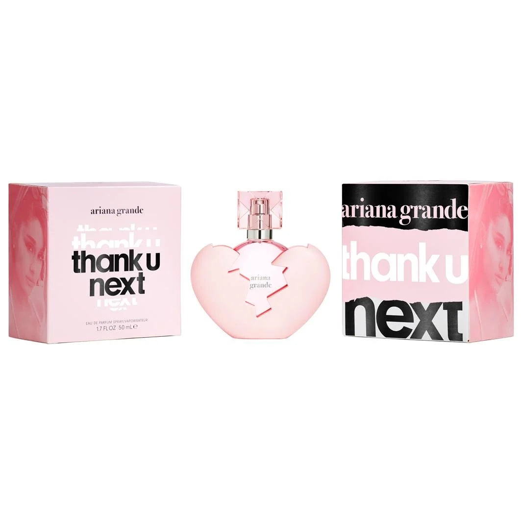 Парфюмна вода Ariana Grande Thank U Next EDP за жени, флакон с елегантен дизайн и ароматни нотки.