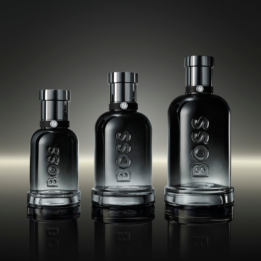 Hugo Boss Boss Bottled Beyond EDP мъжки парфюмна вода, бутилка с елегантен дизайн и ароматна нотка.