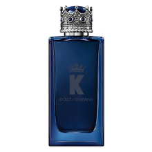 Долче & Габана K Intense EDP парфюмна вода за мъже, бутилка с елегантен дизайн и логото на марката.