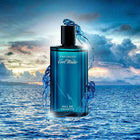 Тоалетна вода за мъже Davidoff Cool Water EDT, 125 мл, свеж аромат, бутилка с прозрачна опаковка и синя капачка.