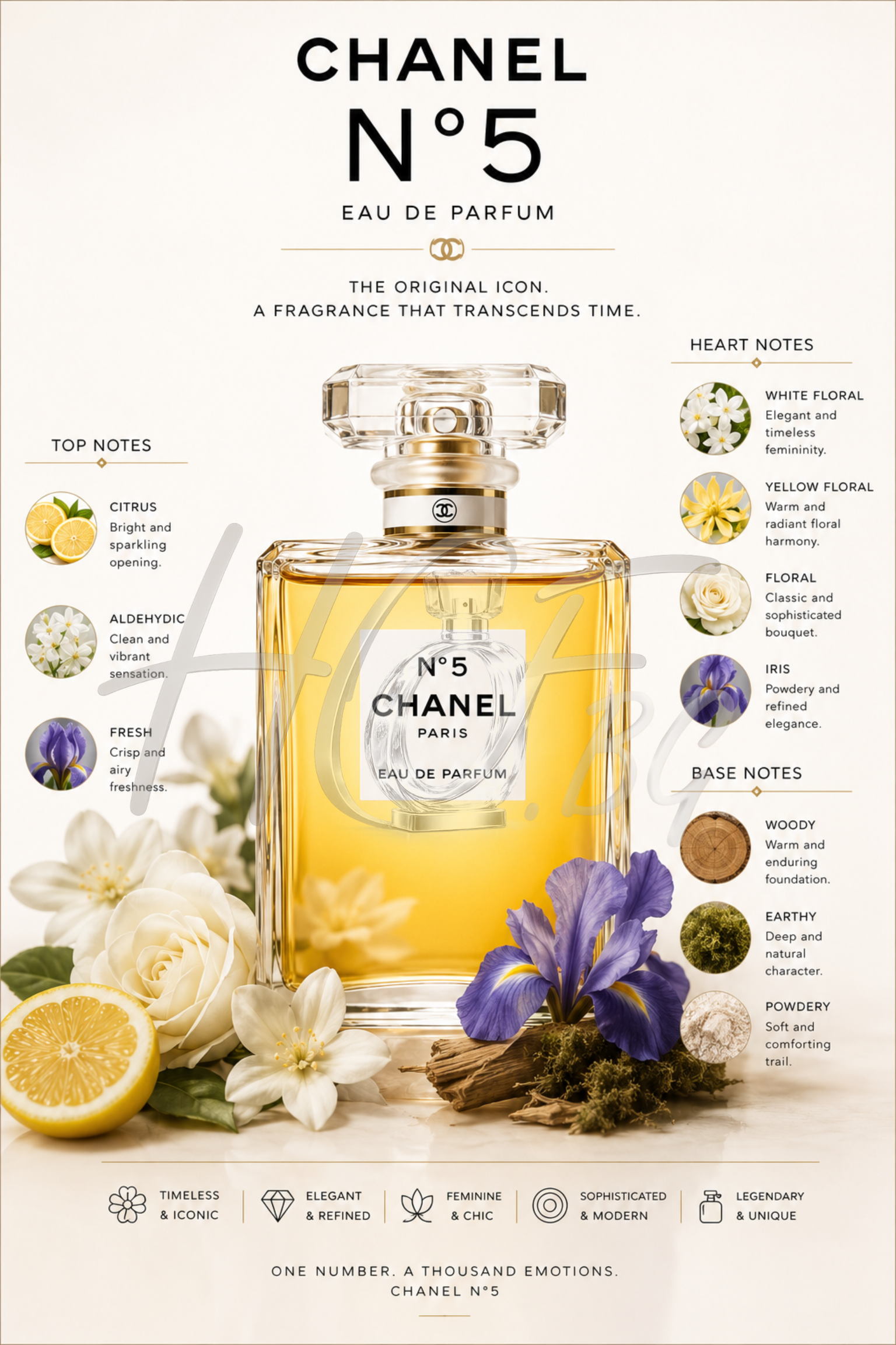 Парфюмна вода Chanel No.5 EDP за жени, флакон с елегантен дизайн, излъчващ класика и изтънченост