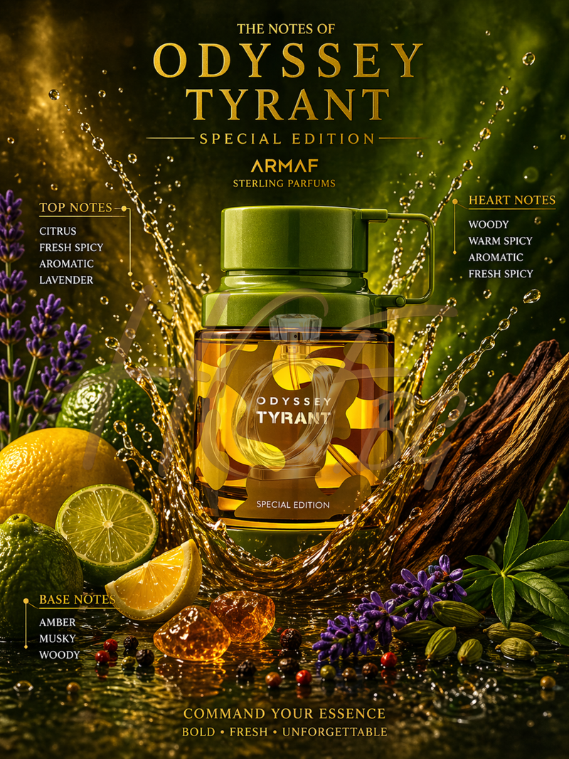 Парфюмна вода Armaf Odyssey Tyrant EDP за мъже и жени, елегантна и стилна унисекс парфюмна вода.