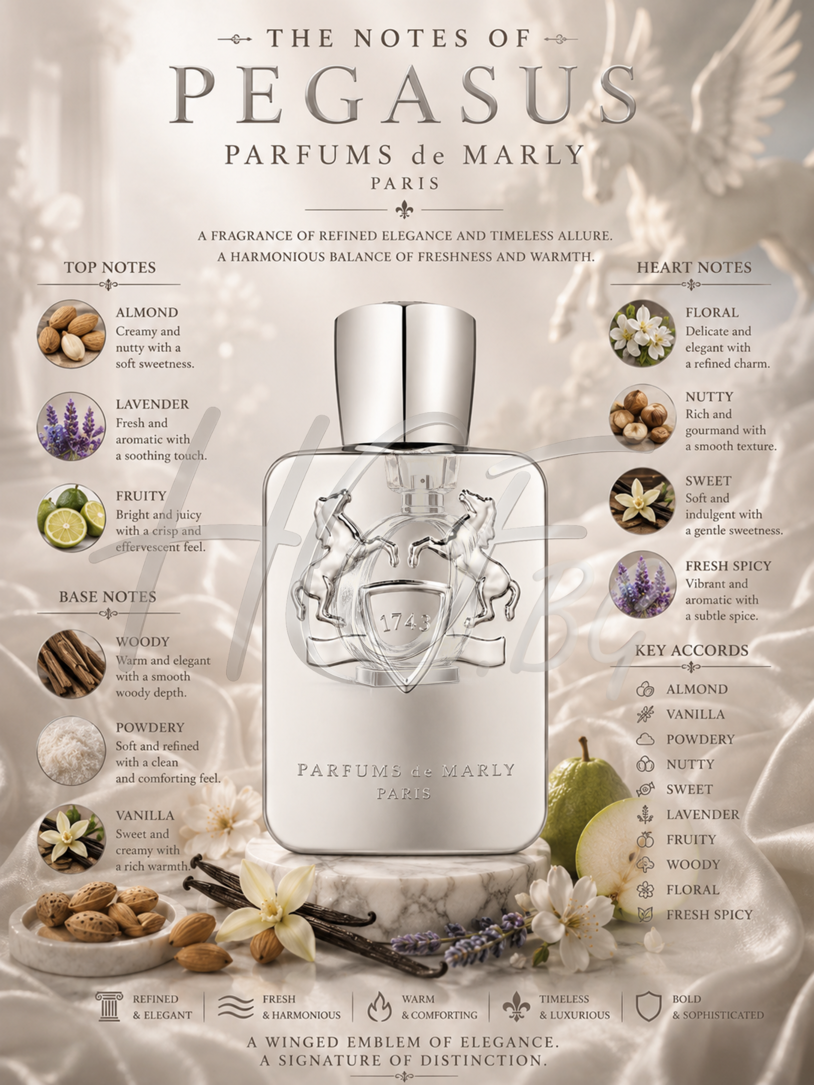 Парфюмна вода за мъже Parfums de Marly Pegasus EDP, изразителен и елегантен мъжки парфюм с флорални и дървесни нотки.