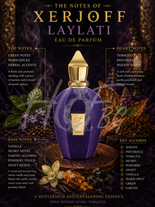 Тестер на парфюмна вода Xerjoff Laylati EDP за унисекс, бутилка с елегантен дизайн и ароматна течност.