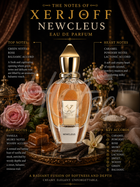 Дамски и мъжки парфюм Xerjoff Newcleus с елегантен флакон и изискан дизайн, представен на изображението.
