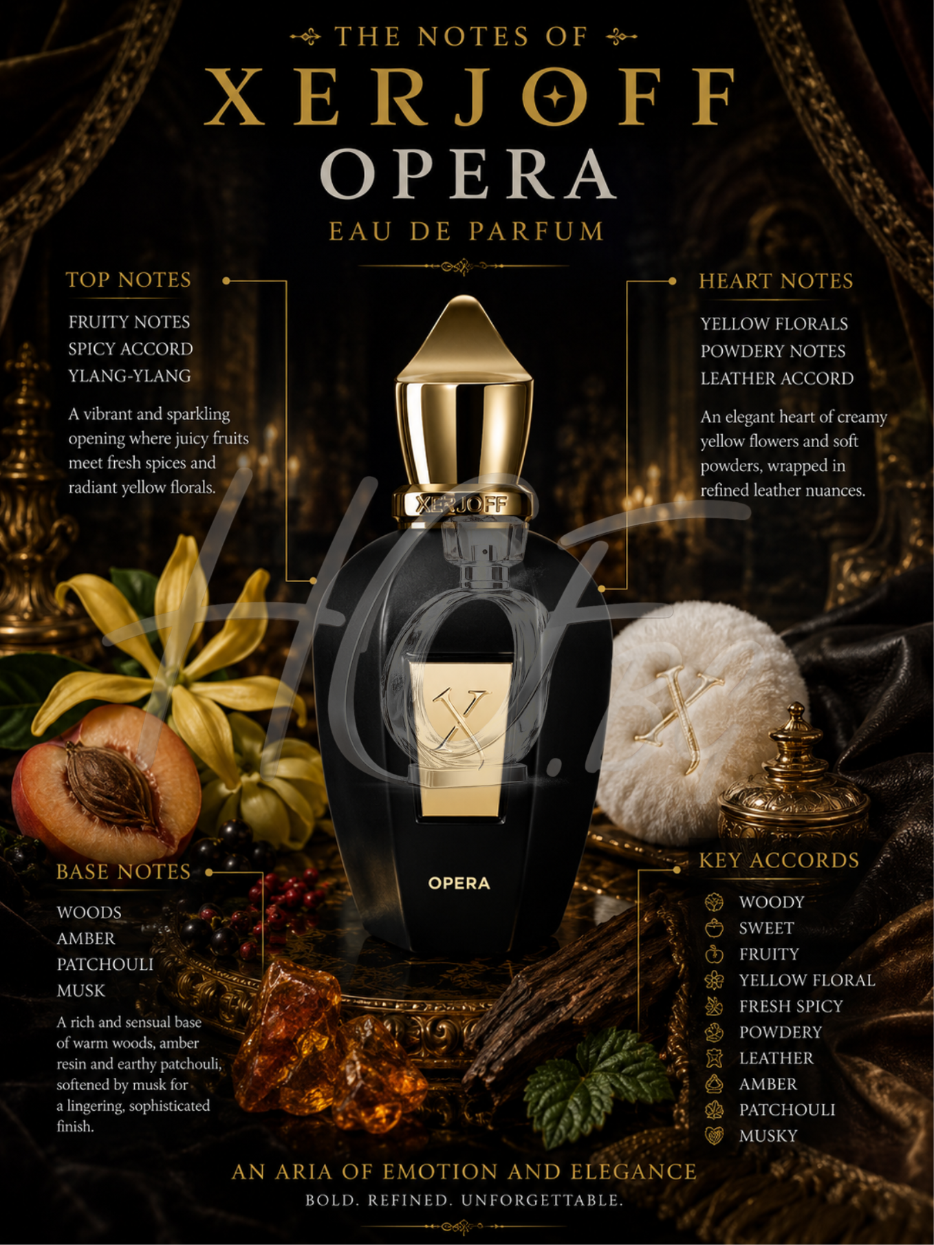 Парфюмна вода Xerjoff Opera EDP за мъже и жени, изящен флакон с ароматни нотки и луксозен дизайн