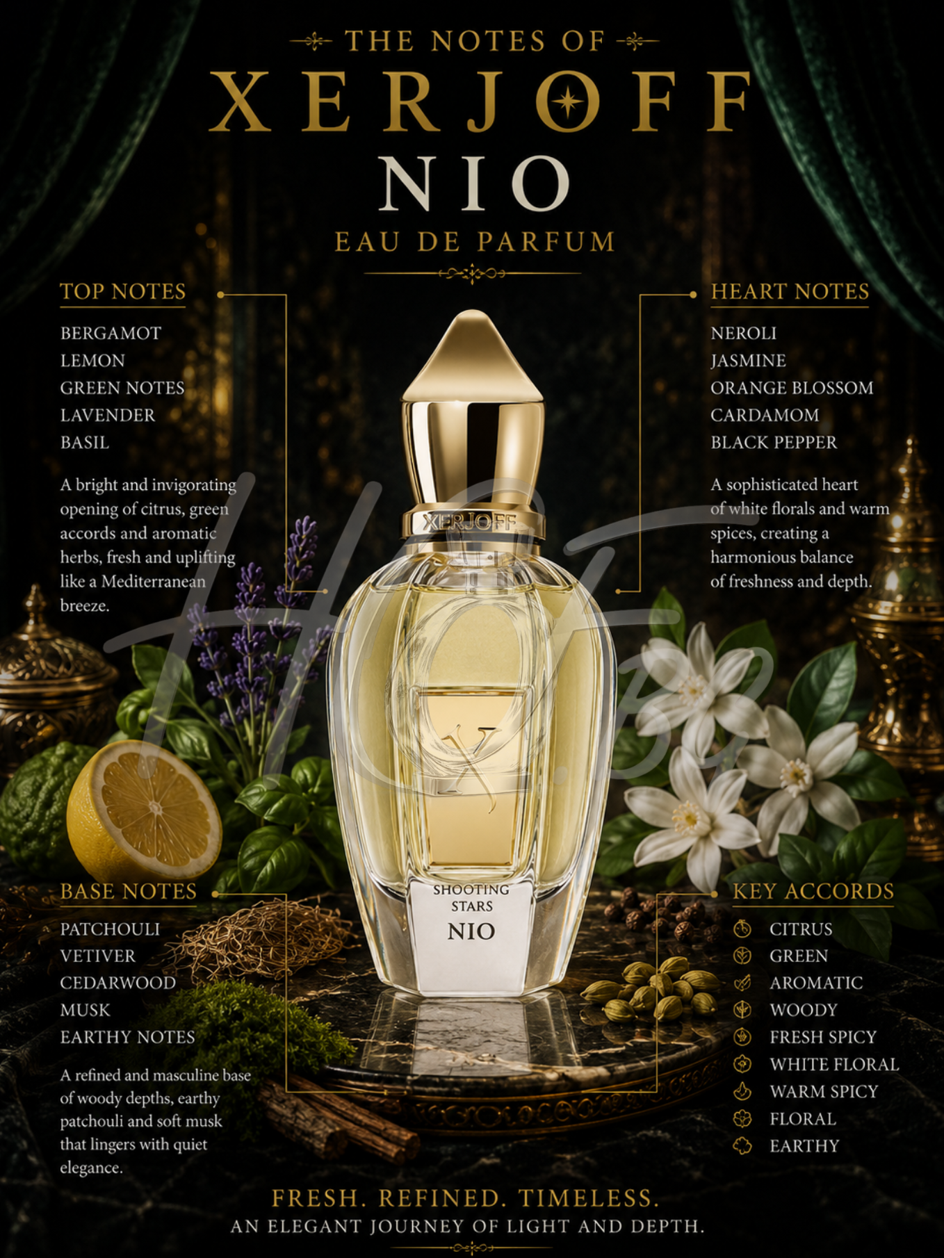 Xerjoff Shooting Stars Nio мъжки парфюм EDP, ароматна парфюмна вода с елегантен дизайн и луксозен външен вид