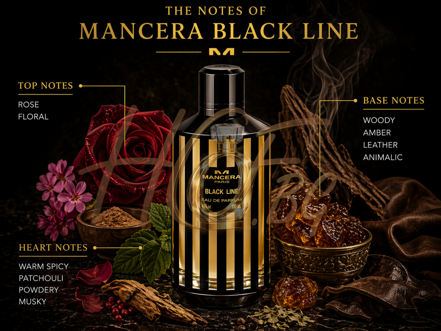 Мужка и женска парфюмна вода Mancera Black Line EDP тестер, елегантна бутилка с черен дизайн, за изтънчен аромат.