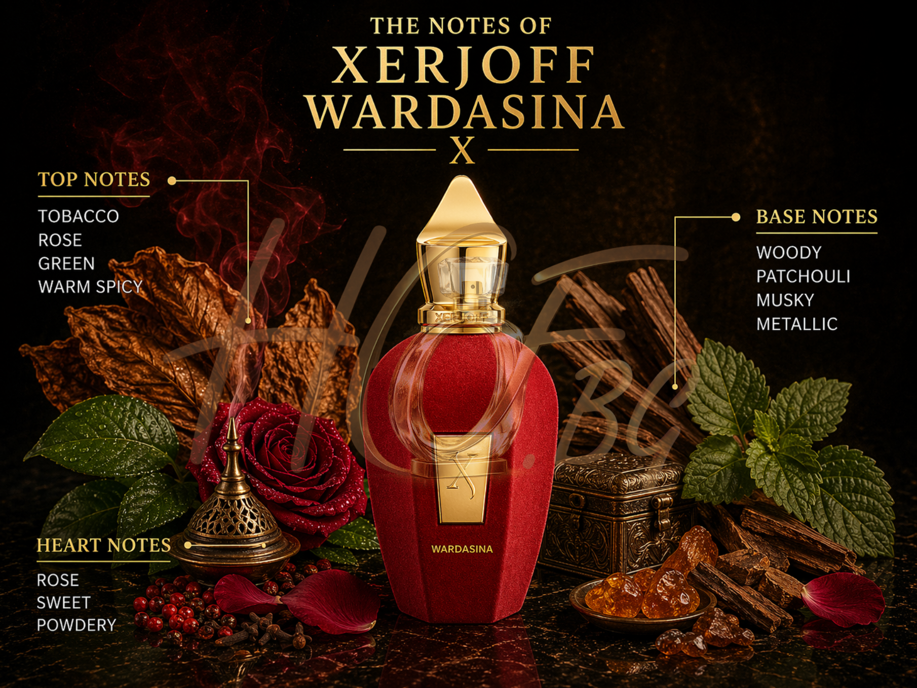 Xerjoff Wardasina EDP парфюмна вода унисекс, бутилка и капачка, тестер, елегантен дизайн, ароматна композиция