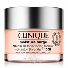 Крем за лице Clinique Moisture Surge 100H Auto-Replenishing Hydrator за дълбока хидратация и свежест, изображение на опаковката