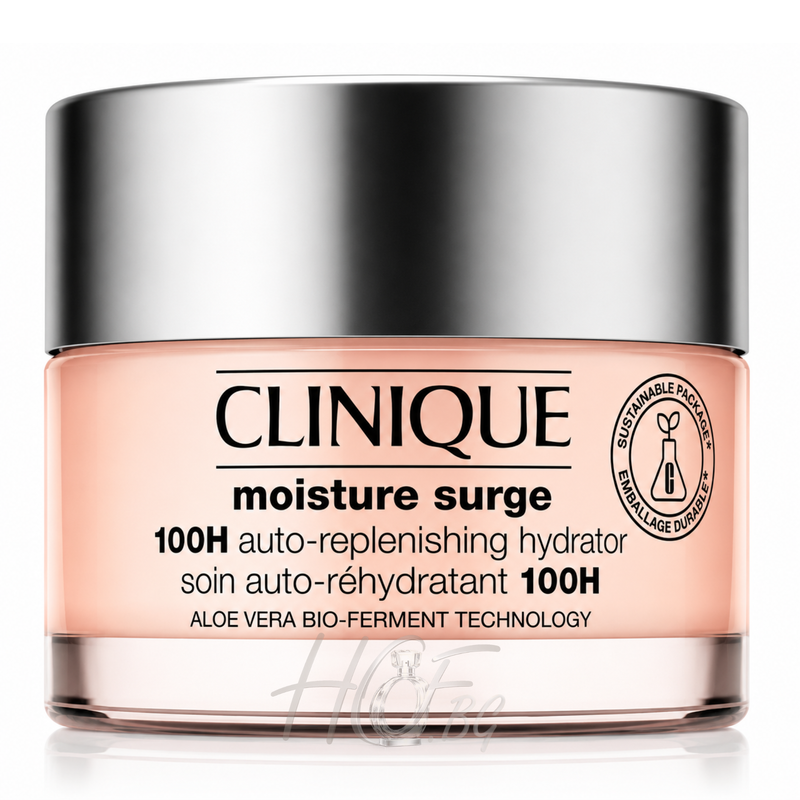 Крем за лице Clinique Moisture Surge 100H Auto-Replenishing Hydrator за дълбока хидратация и свежест, изображение на опаковката