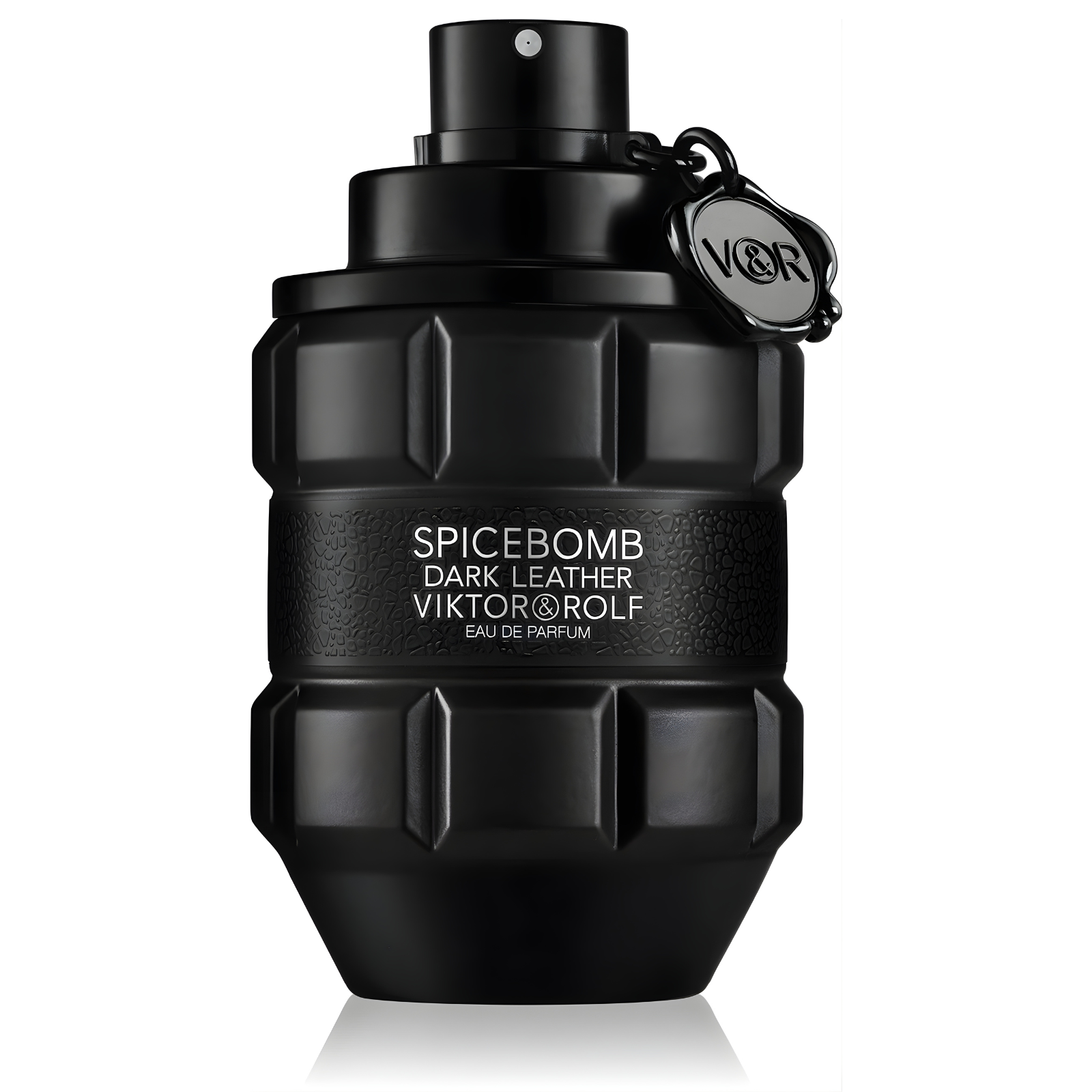 Парфюмна вода Viktor & Rolf Spicebomb Dark Leather EDP за мъже, бутилка с тъмна кожа и ароматен дизайн.