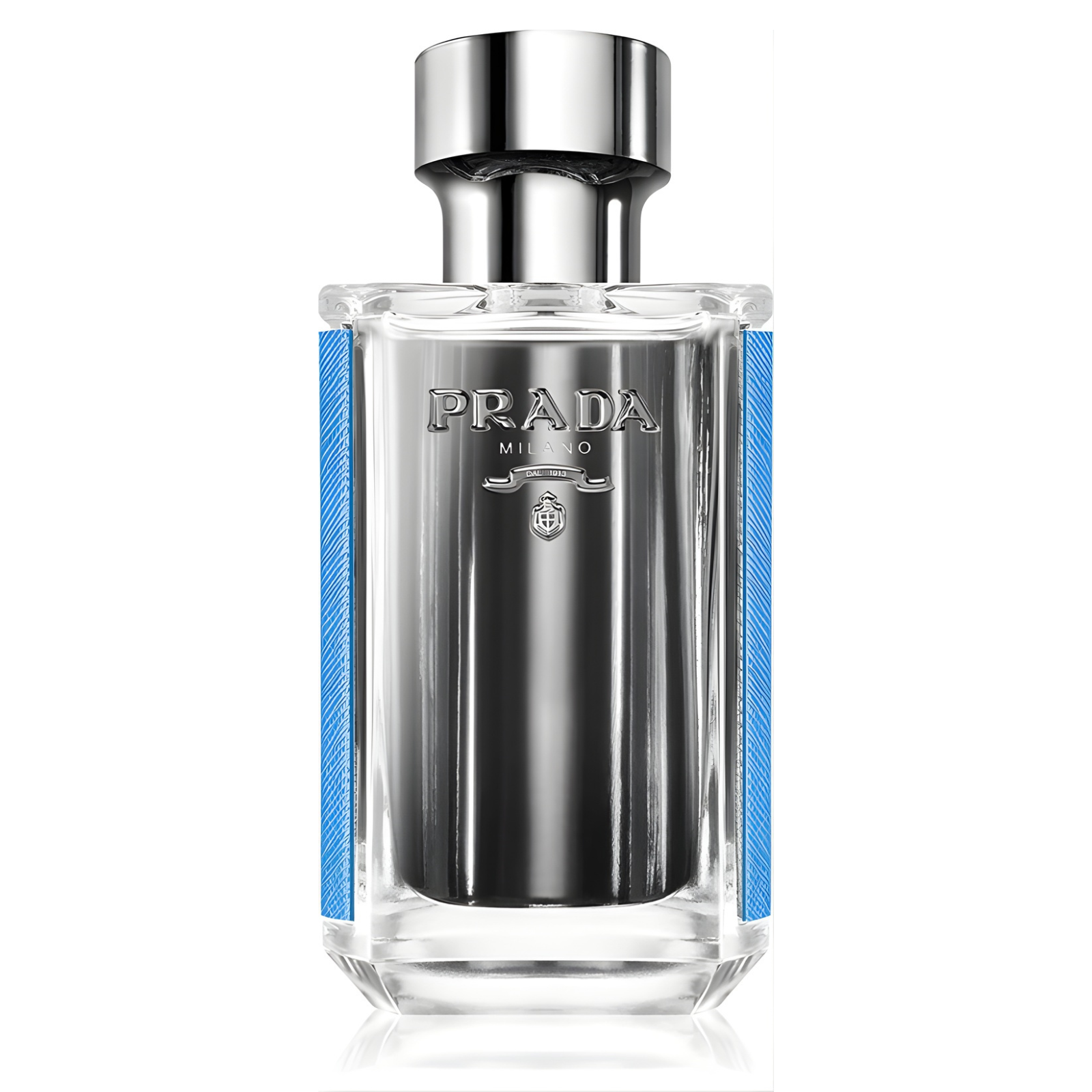 Продава се тоалетна вода за мъже Prada L'Homme L'Eau EDT с елегантна опаковка и флакон.