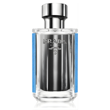 Продава се тоалетна вода за мъже Prada L'Homme L'Eau EDT с елегантна опаковка и флакон.