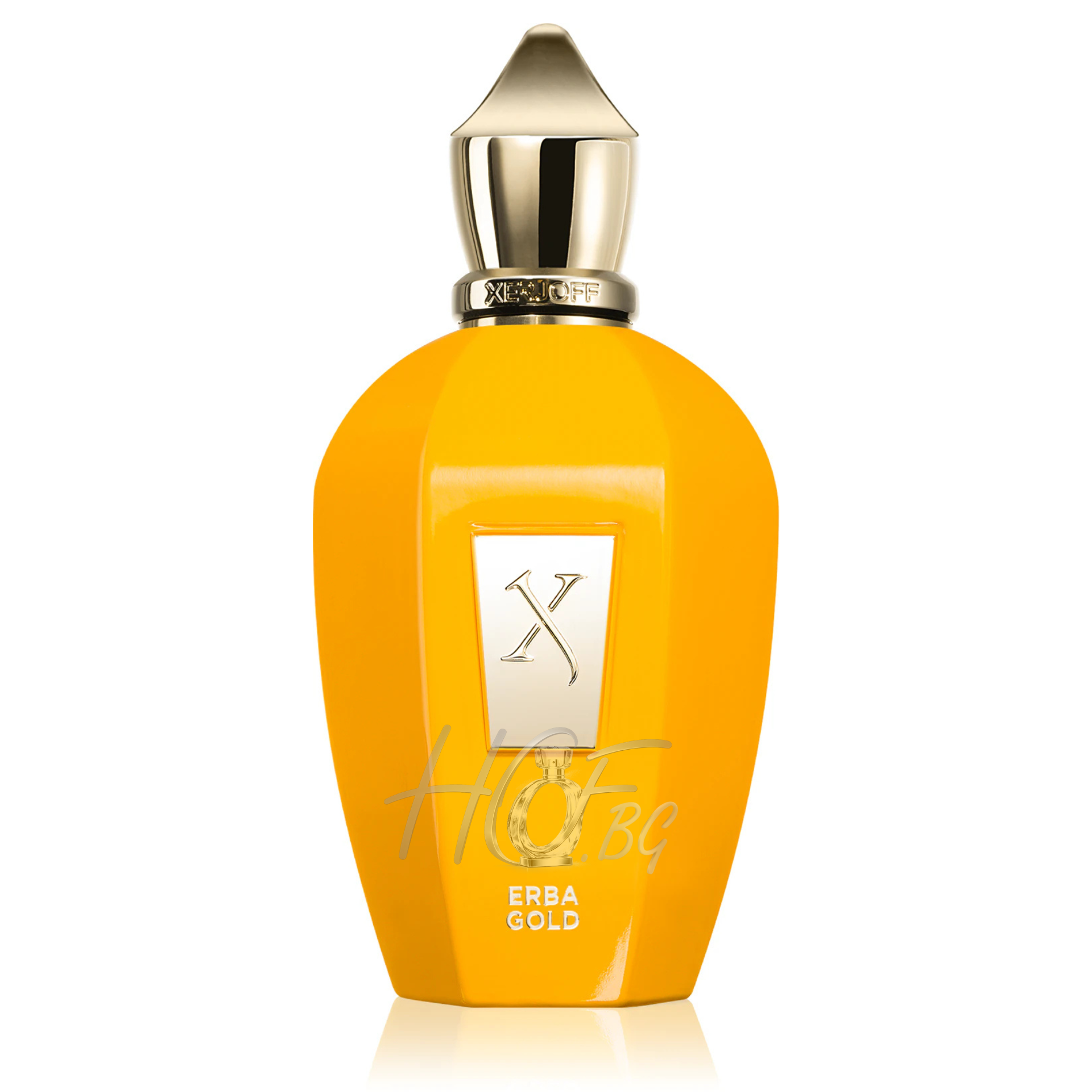 Xerjoff Erba Gold тестер за EDP парфюмна вода унисекс, бутилка с елегантен дизайн и златисти акценти.