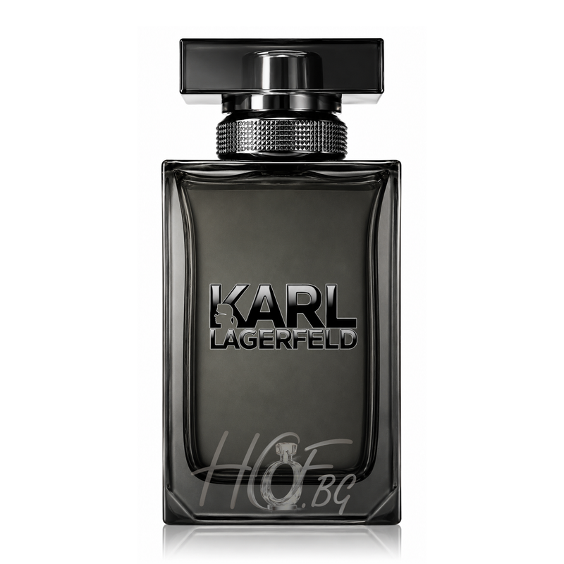 Мъжка тоалетна вода Karl Lagerfeld for Him EDT, флакон с елегантен дизайн и ароматни нотки, видим в изображението.